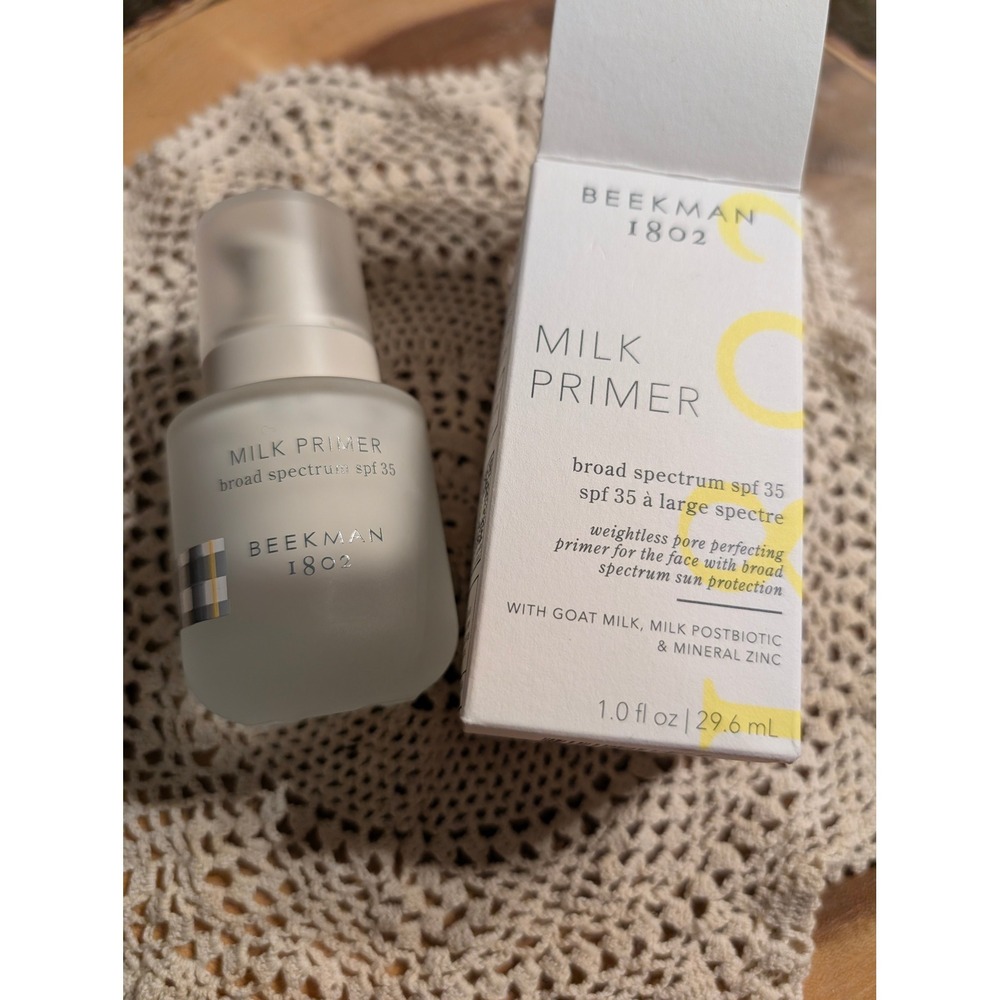 NIB Beekman 1802 Milk Primer SPF 35 Sunscreen & Face Primer 1oz